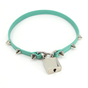 Design Your Own Spiked Locking Mini BDSM Collar Collar Restrained Grace