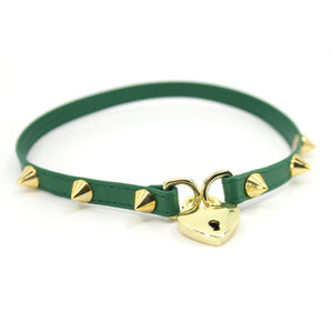 Design Your Own Spiked Locking Mini BDSM Collar Collar Restrained Grace