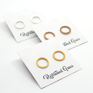 Large Ring of O Stud Earrings Earrings Restrained Grace