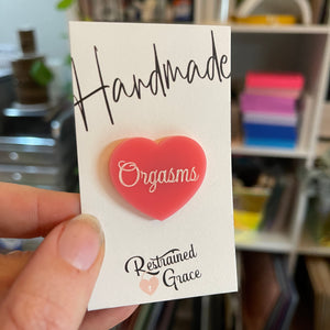 Fetish Heart Pins Pin Restrained Grace Orgasms