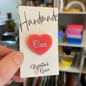 Fetish Heart Pins Pin Restrained Grace Cum