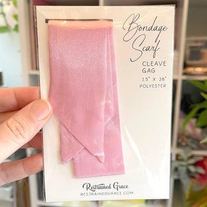 Solid Color Cleave Gag Bondage Scarf Gag Restrained Grace Pink