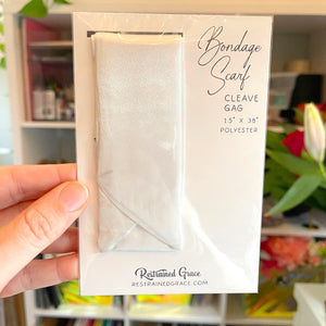 Solid Color Cleave Gag Bondage Scarf Gag Restrained Grace White