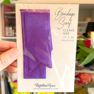 Solid Color Cleave Gag Bondage Scarf Gag Restrained Grace Purple