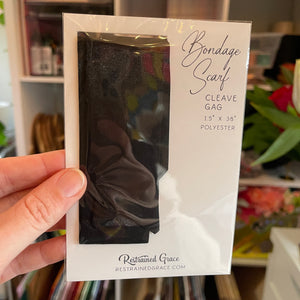 Solid Color Cleave Gag Bondage Scarf Gag Restrained Grace Black