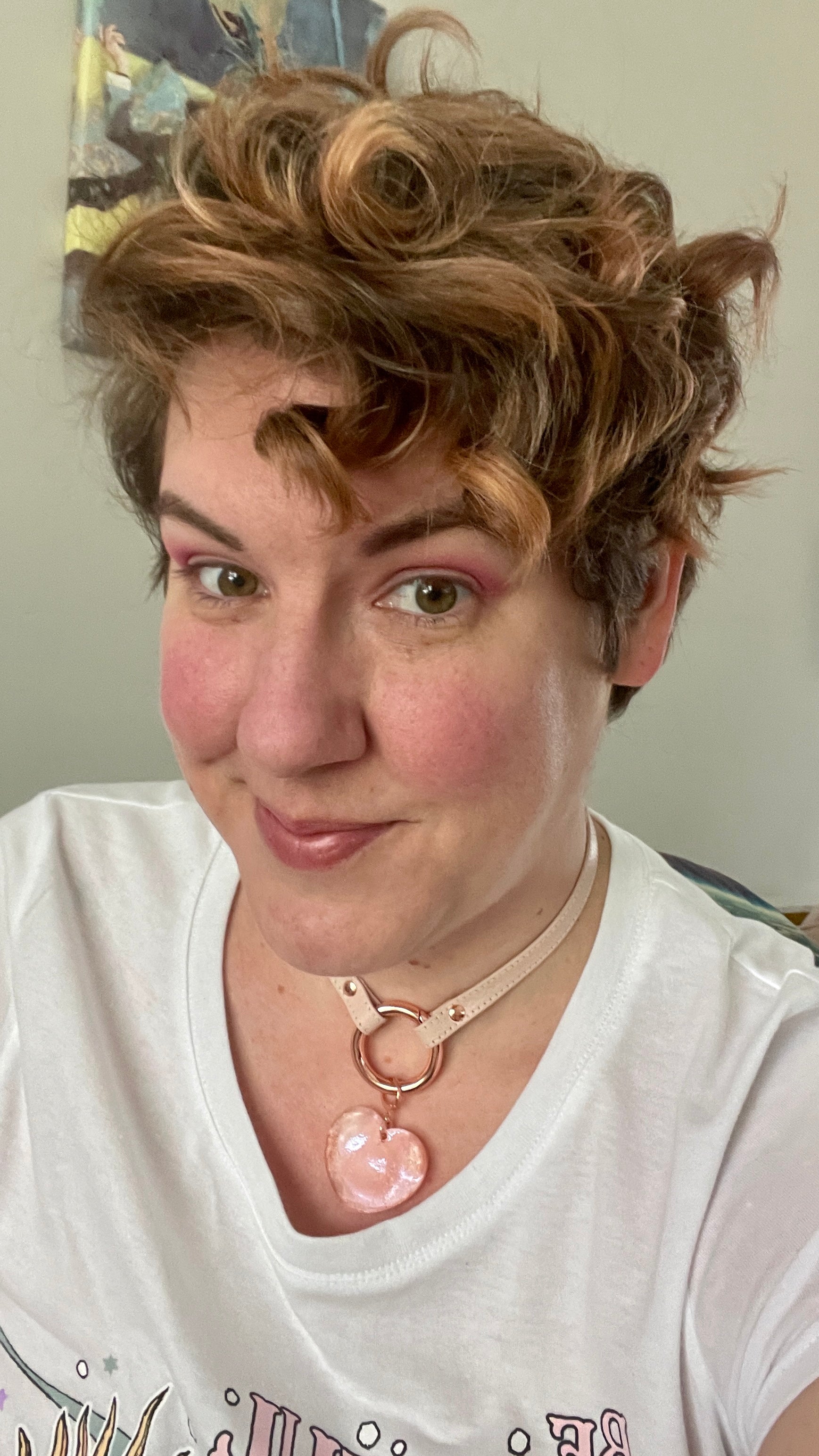 Blush Pink & Rose Gold Sleek Ring of O Collar Collar Restrained Grace