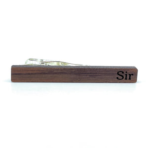 Sir Walnut Wood Tie Clip Tie Clip Restrained Grace