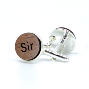 Personalized Wooden Cuff Links - Custom Dom Gift Cuff Links Restrained Grace