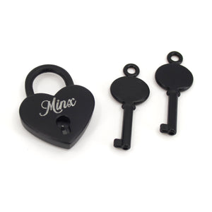 The Mini Heart Lock - BDSM Padlock Lock Restrained Grace Black