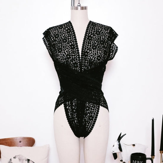 Hey Mavens! - Black Lace Bodysuit Lingerie Hey Mavens!