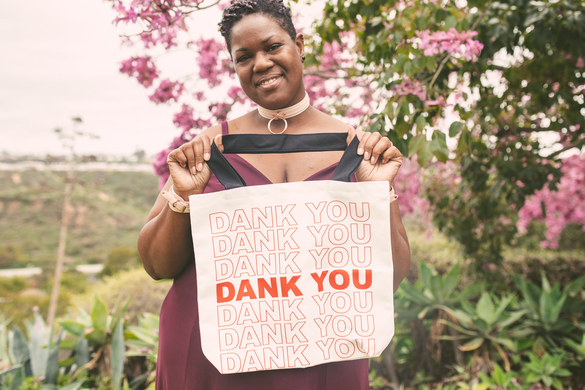 Just Get High™ - Canvas Tote: Dank You Bags Just Get High™