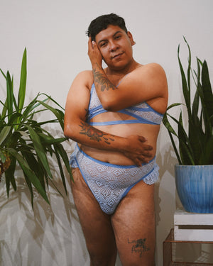 Cantiq LA - Gender Fluid Ruff It Up Knickers in Black Mesh Underwear Cantiq LA