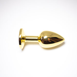Gold Rainbow Crystal Rhinestone Butt Plug Plug Restrained Grace