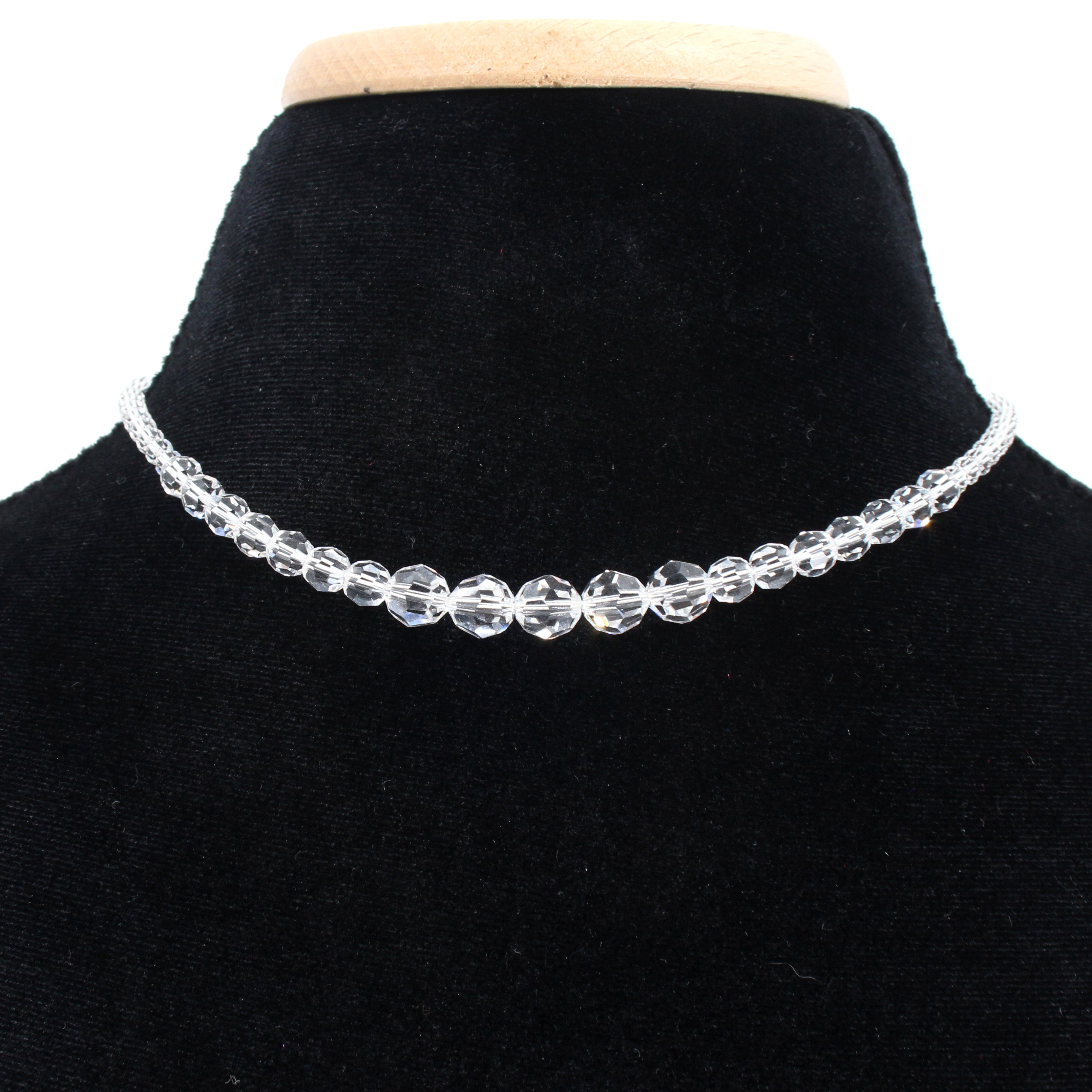 Ultra Discreet Swarovski Crystal Day Collar in Clear Day Collar Restrained Grace