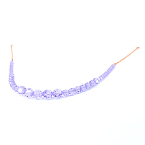 Ultra Discreet Swarovski Crystal Day Collar in Lavender Day Collar Restrained Grace