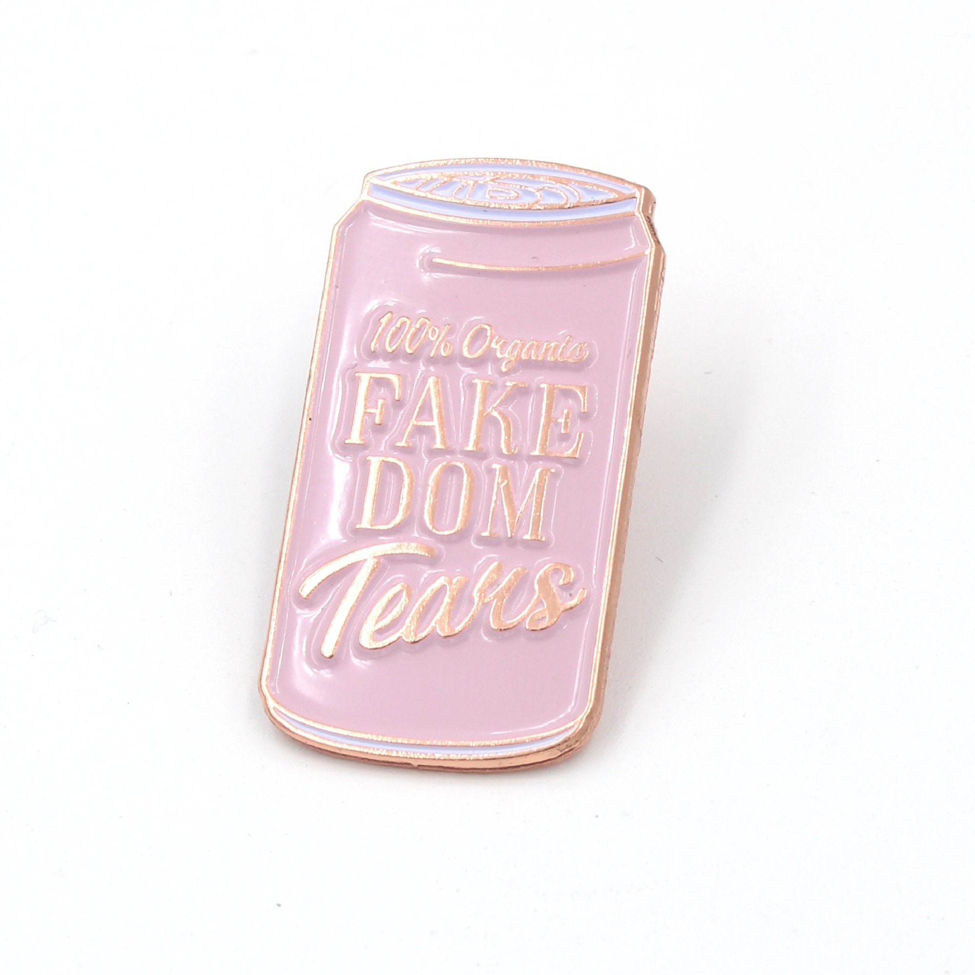 Fake Dom Tears - Blush Pink & Rose Gold Enamel Pin Pin Restrained Grace