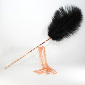 Rose Gold Tickle and Tease Chain Flogger Pleasure Set Flogger Restrained Grace