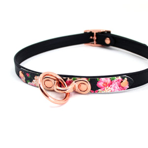 Design Your Own Petite Pattern Leather Bondage Collar Collar Restrained Grace
