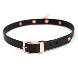 Design Your Own Petite Pattern Leather Bondage Collar Collar Restrained Grace