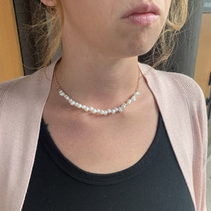 Freshwater Pearl Strand Day Collar - Discreet BDSM Day Collar Day Collar Restrained Grace