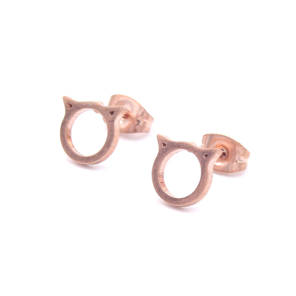 Cat Ears Ring of O Stud Earrings Earrings Restrained Grace   