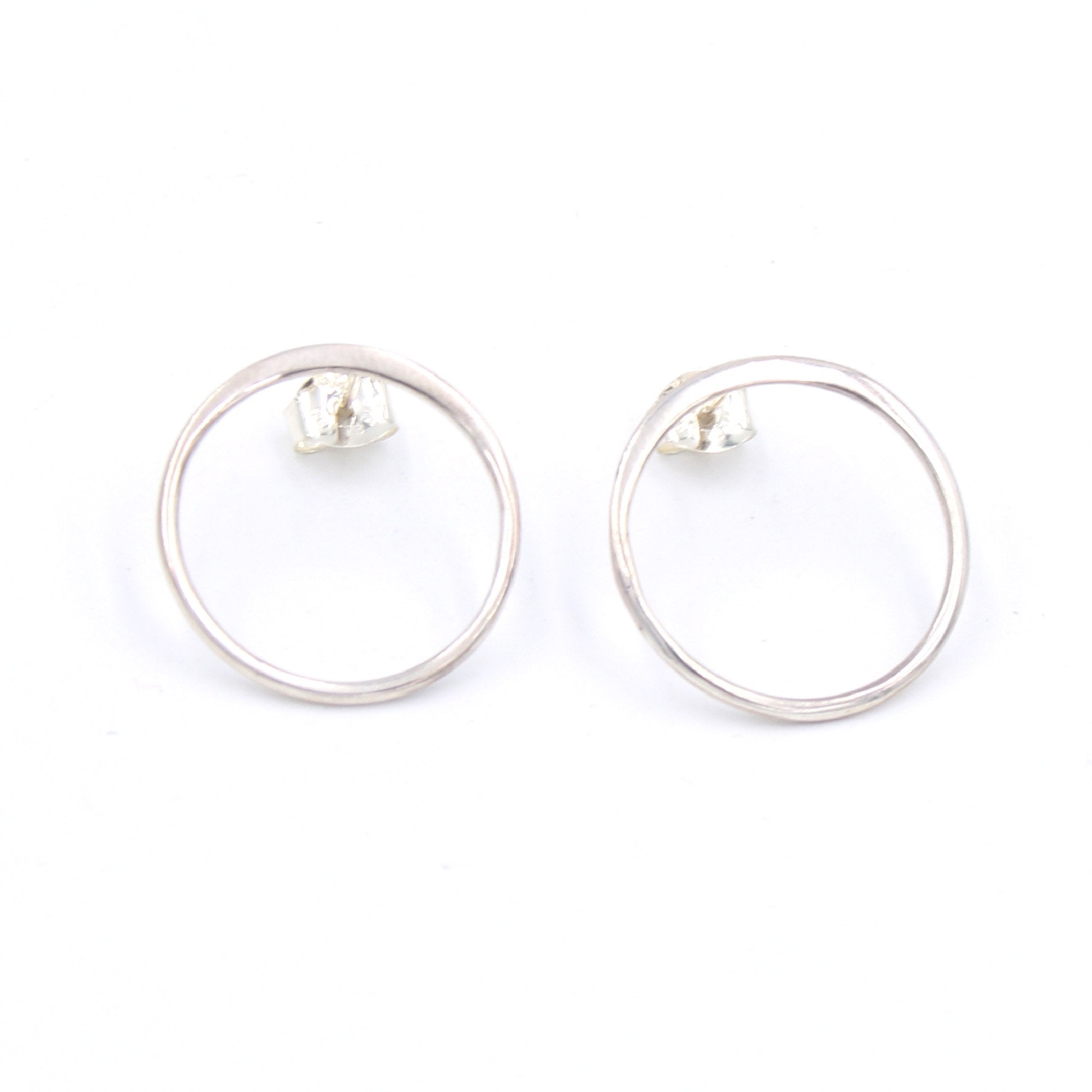 Sterling Silver Ring of O Stud Earrings Earrings Restrained Grace