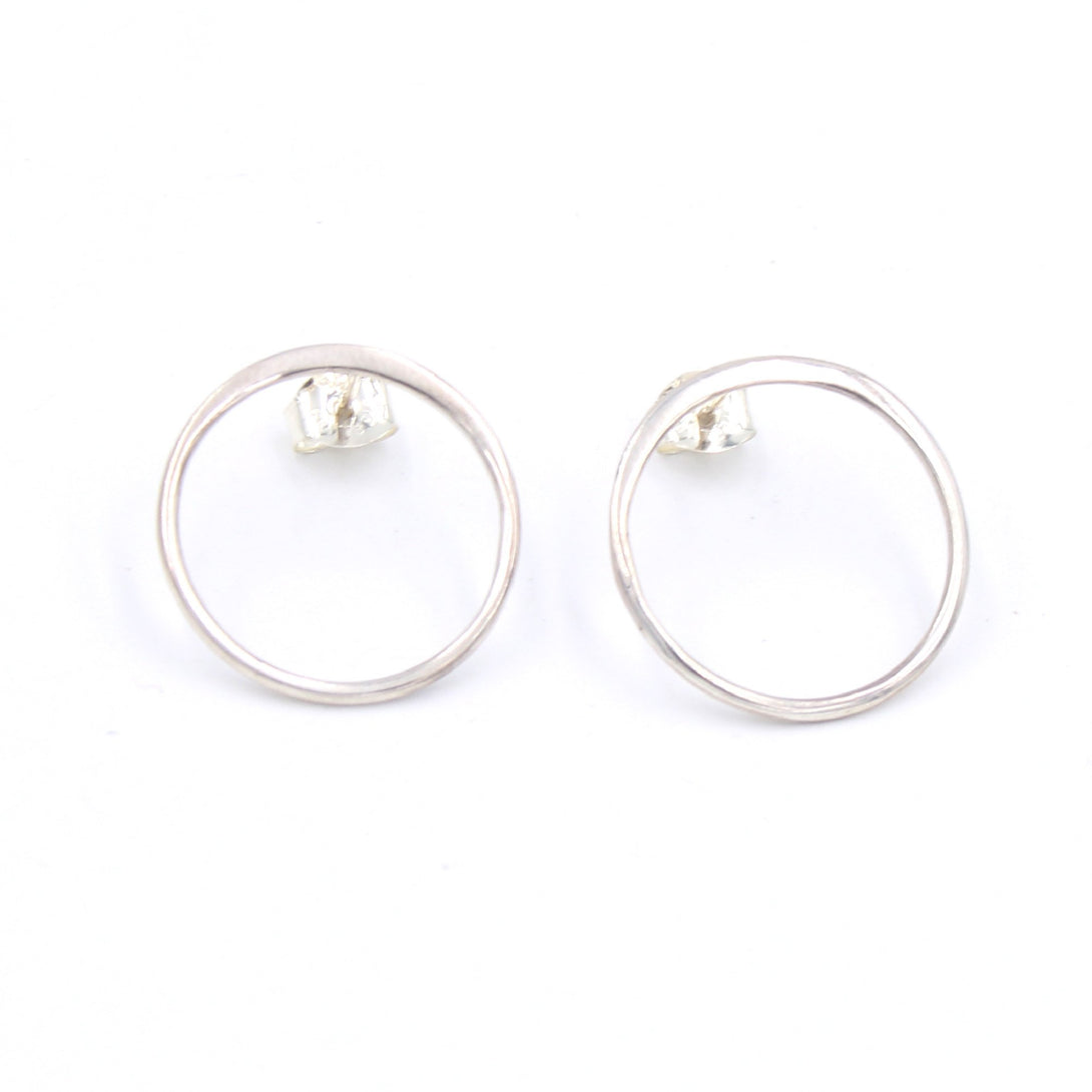 Sterling Silver Ring of O Stud Earrings Earrings Restrained Grace   