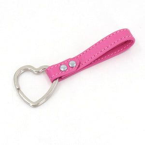 Design Your Own Leather Heart Keychain Keychain Restrained Grace