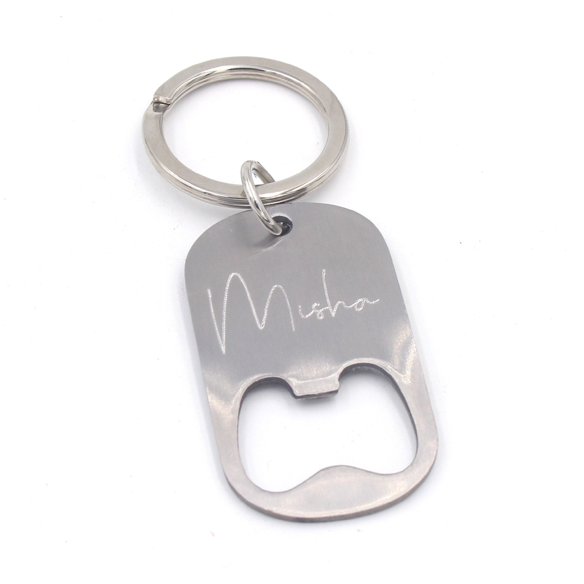Personalized Dog Tag Bottle Opener Keychain - Dom Gift Keychain Restrained Grace