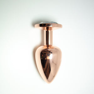 Rose Gold Rainbow Crystal Rhinestone Butt Plug Plug Restrained Grace