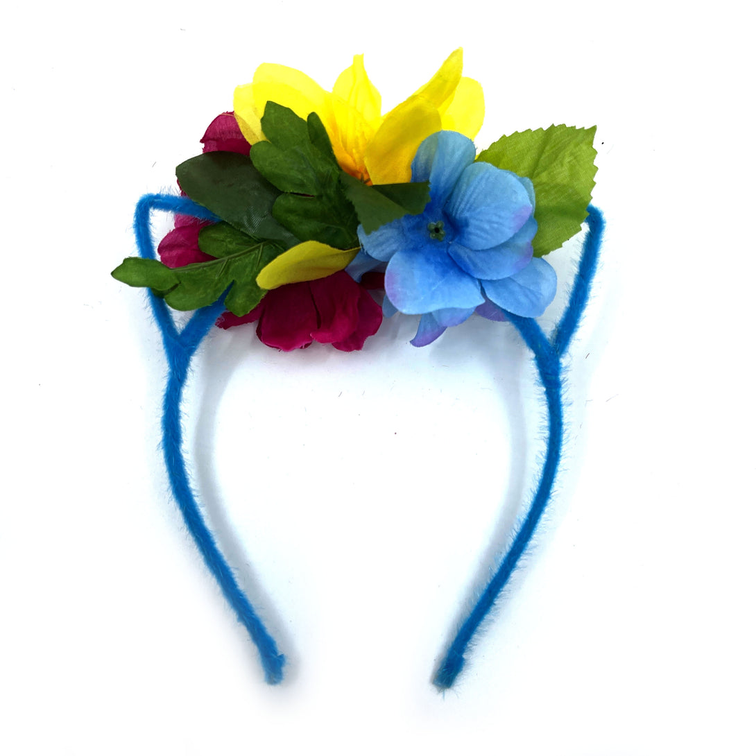 Floral Cat Ears Headband - Pansexual #1 Tiara Restrained Grace   