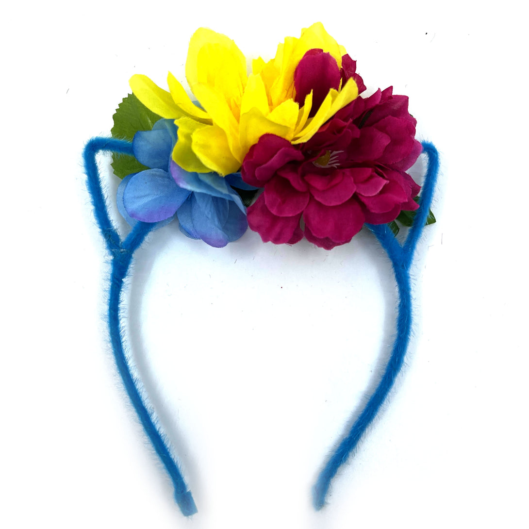 Floral Cat Ears Headband - Pansexual #1 Tiara Restrained Grace   