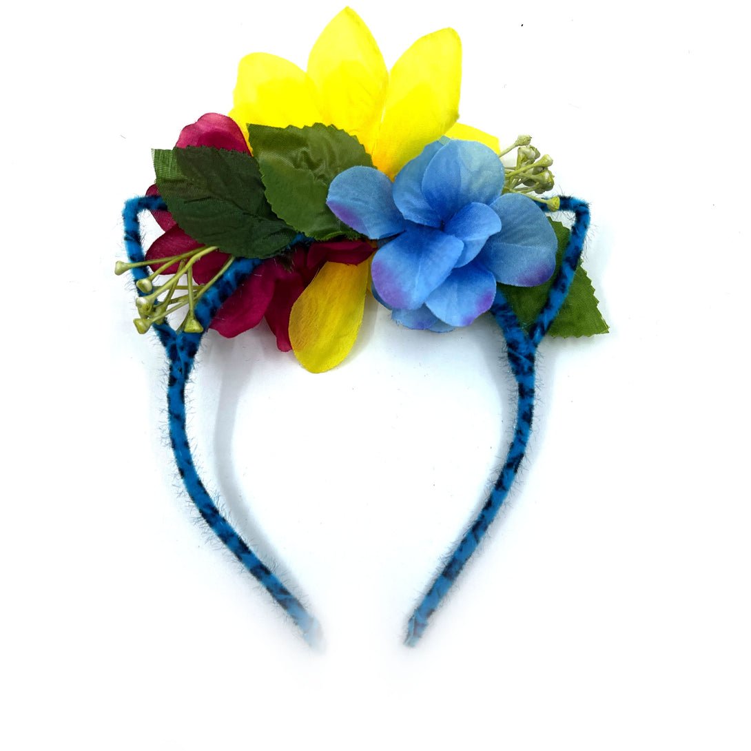 Floral Cat Ears Headband - Pansexual #3 Tiara Restrained Grace   