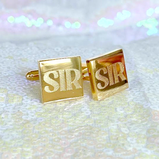 Sir Cuff Links in Stainless Steel Cuff Links Restrained Grace   