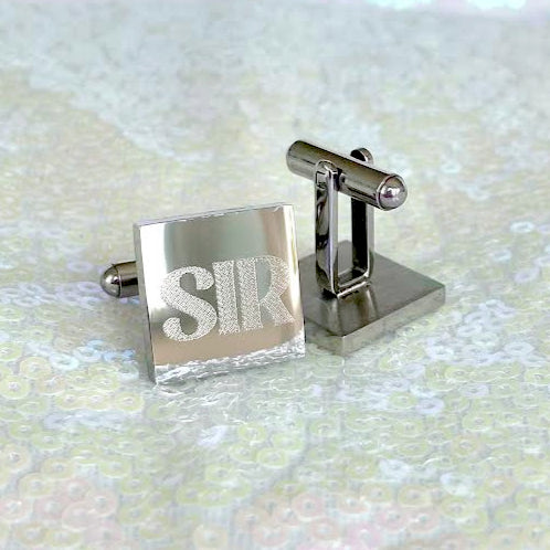 Sir Cuff Links in Stainless Steel Cuff Links Restrained Grace   