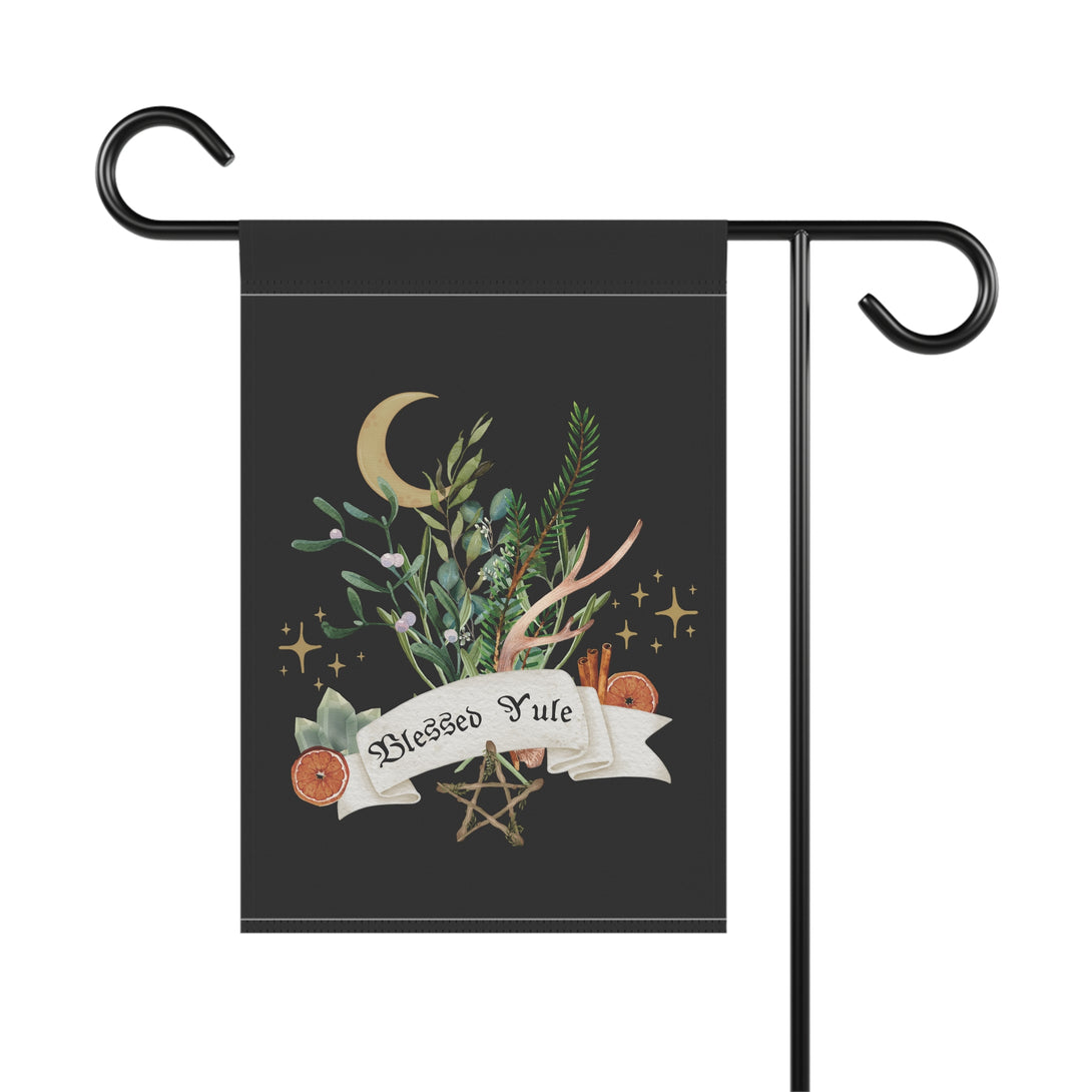 Blessed Yule Garden & House Banner Holiday Decor Restrained Grace   