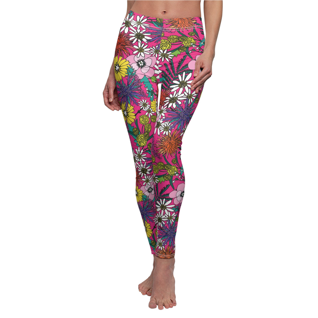 Vivid Vintage Floral Soft Touch Leggings Leggings Restrained Grace   