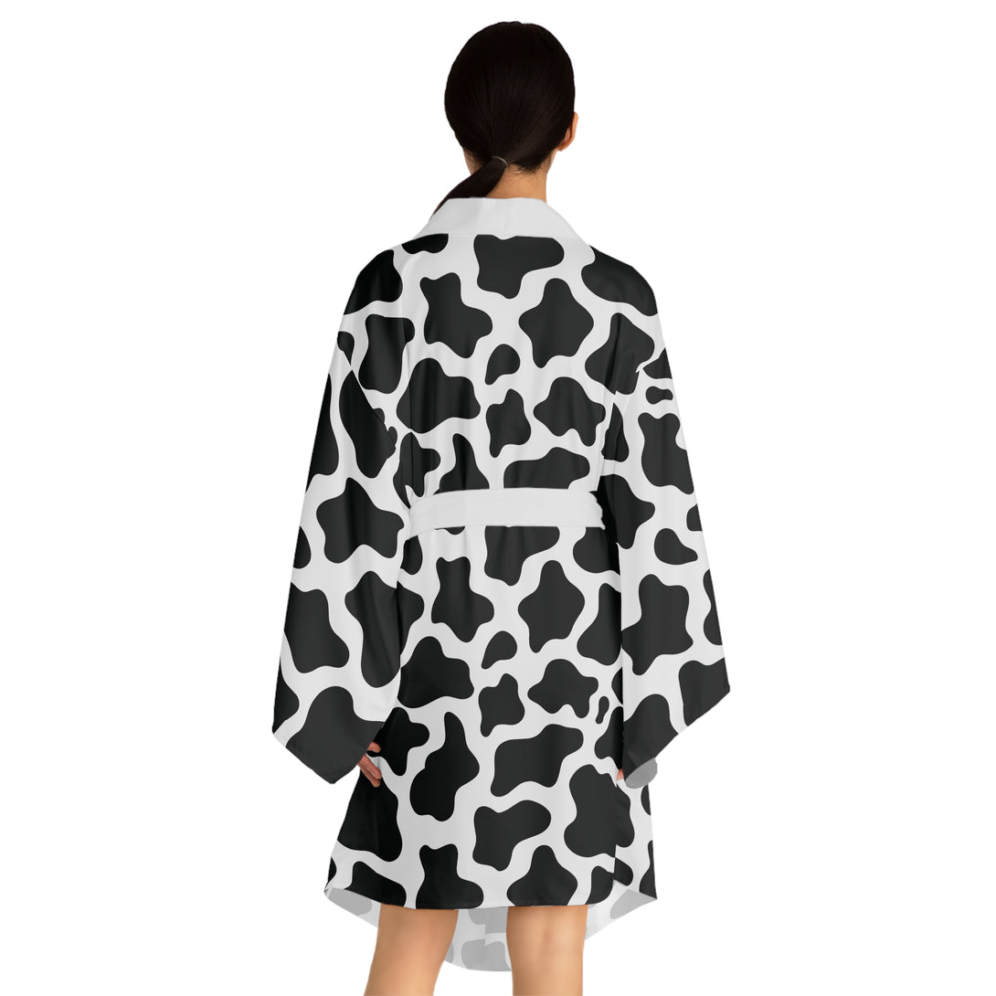 Cow Print Kimono Robe Restrained Grace   