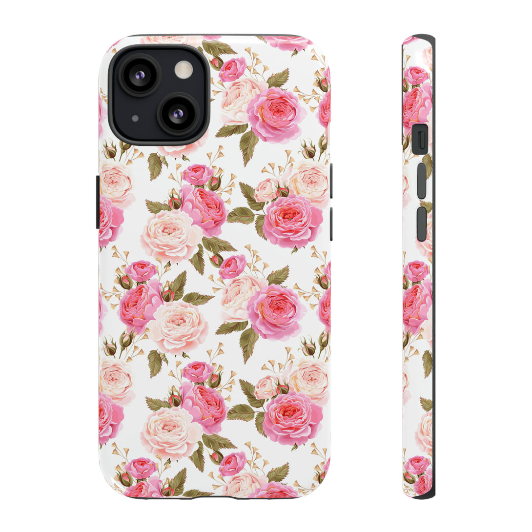 Cabbage Rose Floral Cottagecore Phone Case Phone Case Restrained Grace   