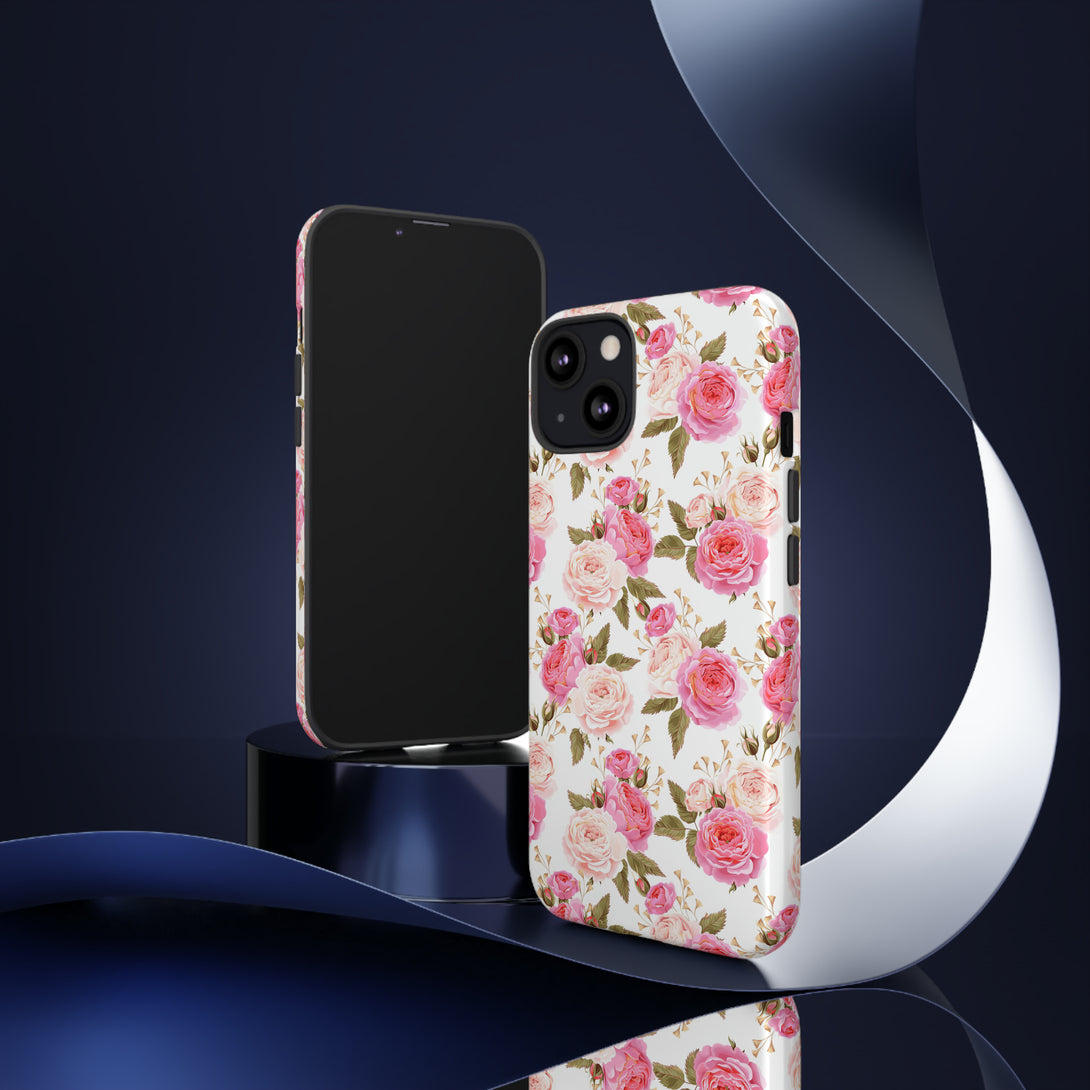 Cabbage Rose Floral Cottagecore Phone Case Phone Case Restrained Grace   