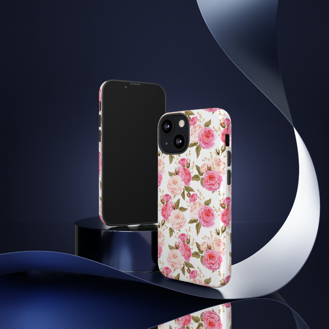 Cabbage Rose Floral Cottagecore Phone Case Phone Case Restrained Grace   