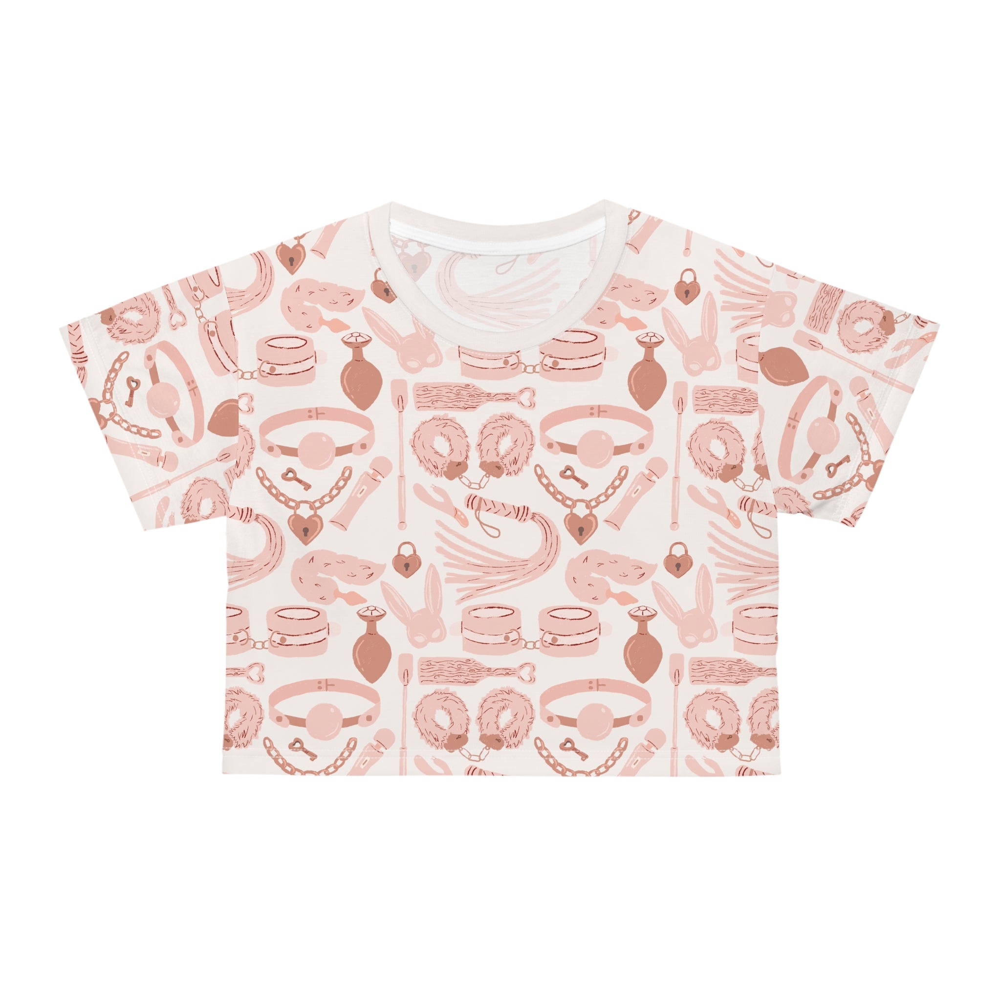 Blush Pink Kink Crop Tee Crop Top Restrained Grace   