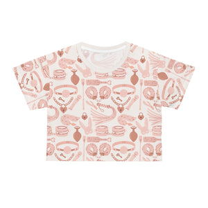 Blush Pink Kink Crop Tee Crop Top Restrained Grace   