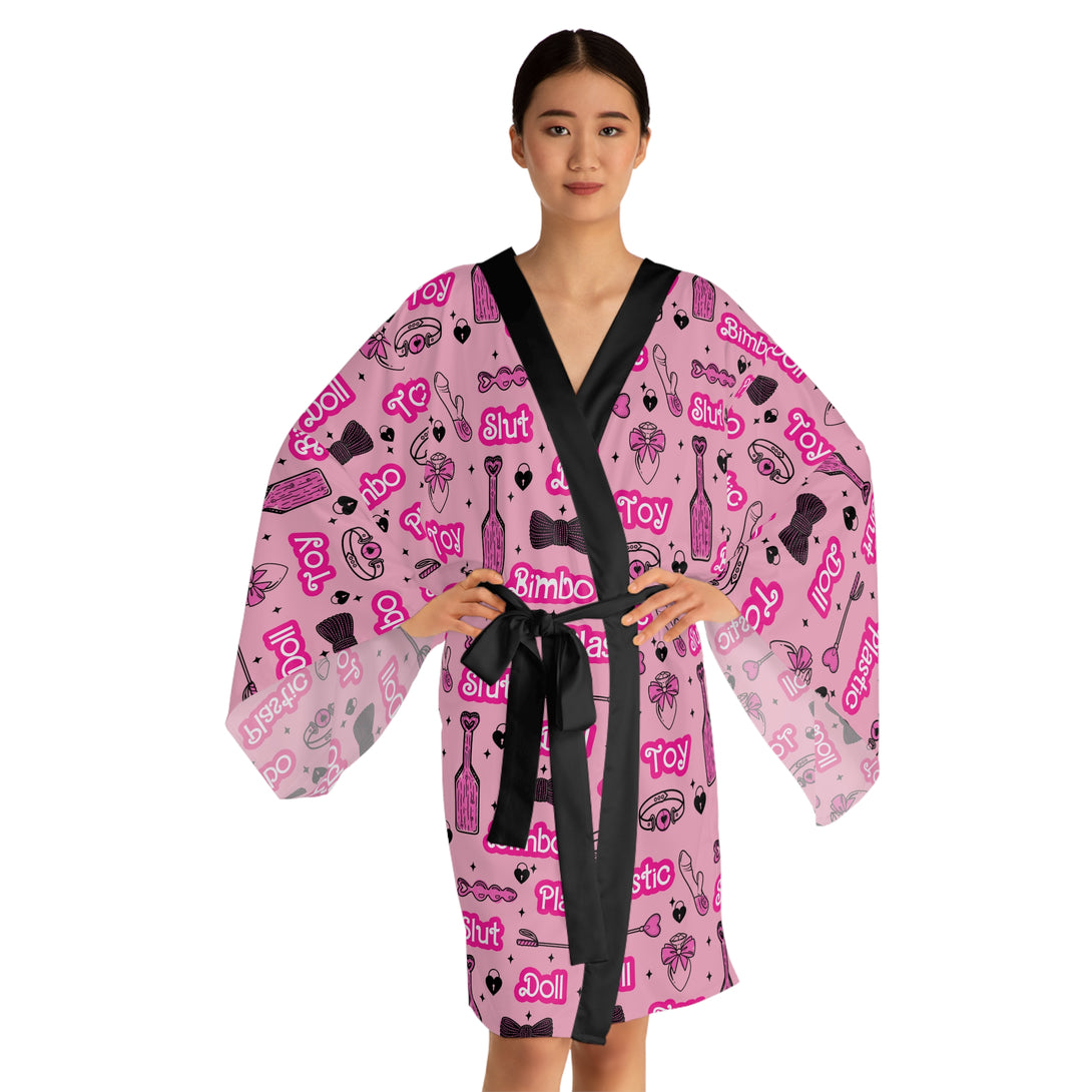 Bimbo Doll Fetish Kimono Robe Restrained Grace S Black 