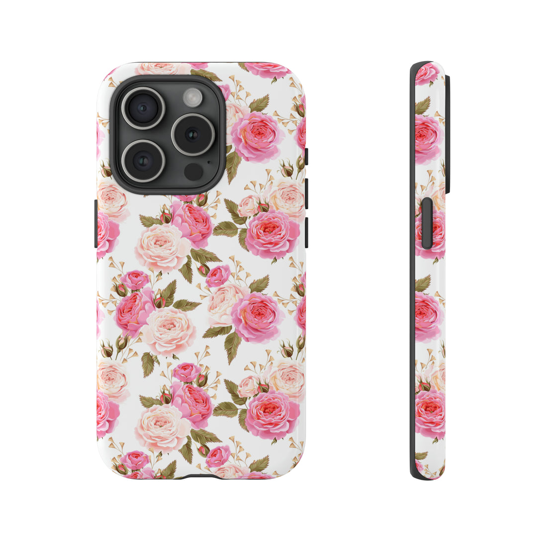 Cabbage Rose Floral Cottagecore Phone Case Phone Case Restrained Grace   