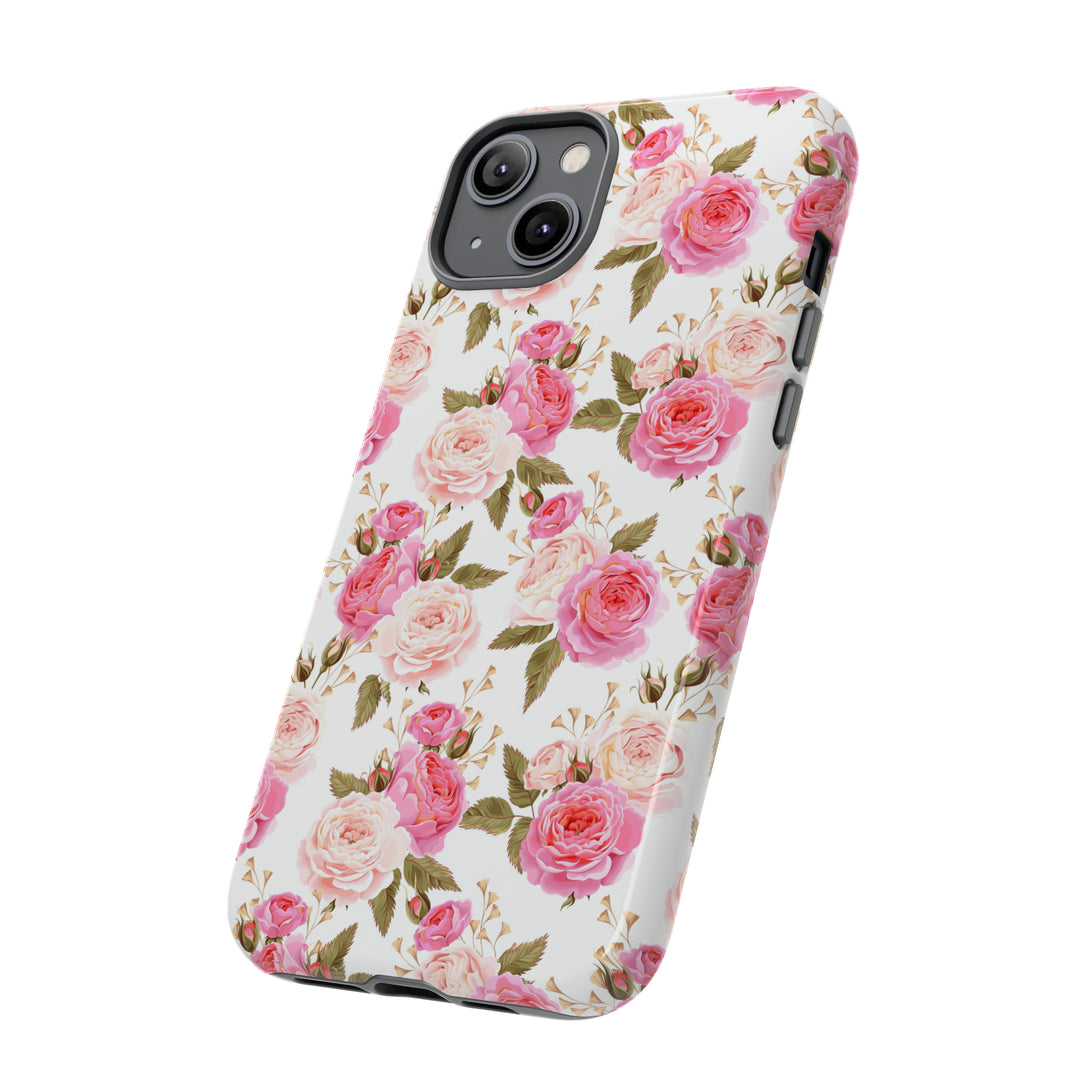 Cabbage Rose Floral Cottagecore Phone Case Phone Case Restrained Grace   