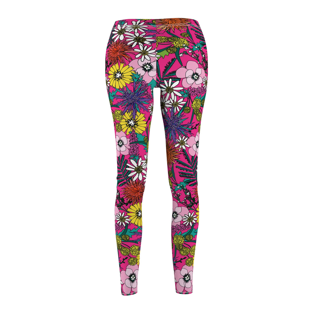Vivid Vintage Floral Soft Touch Leggings Leggings Restrained Grace   