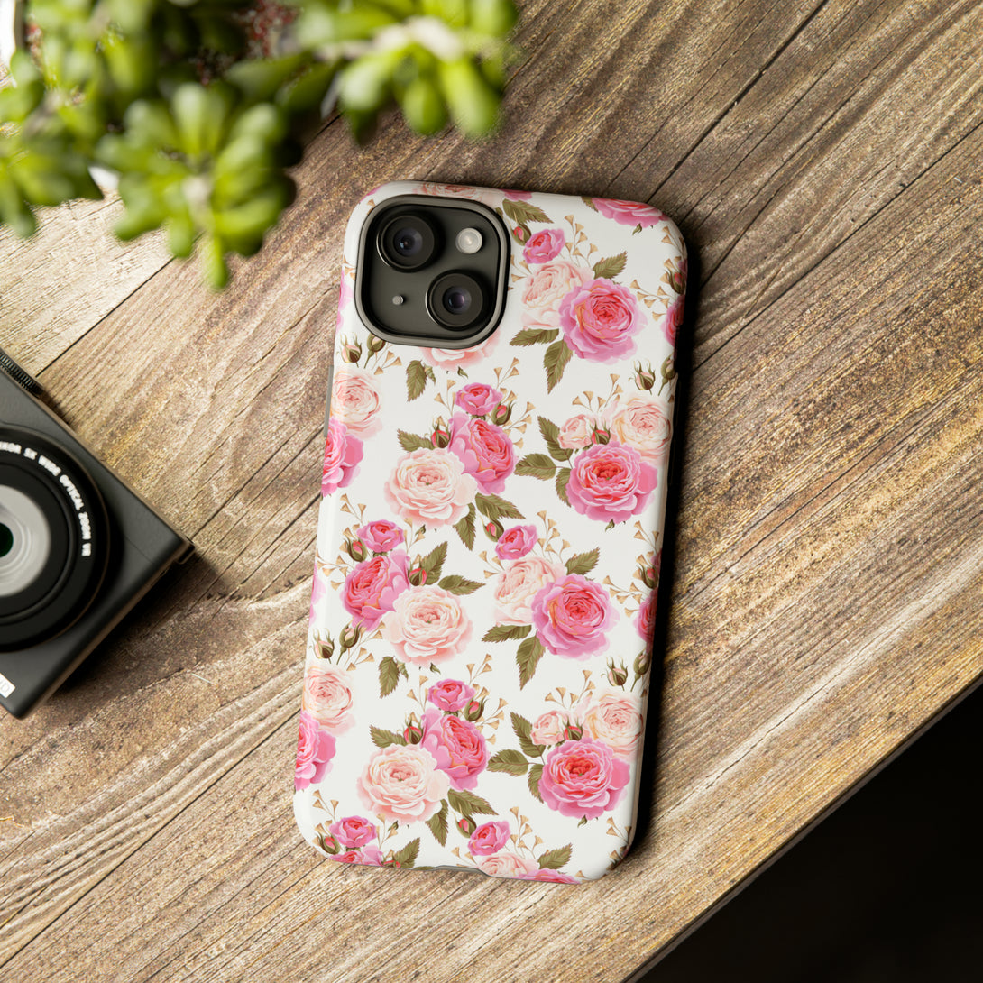Cabbage Rose Floral Cottagecore Phone Case Phone Case Restrained Grace   