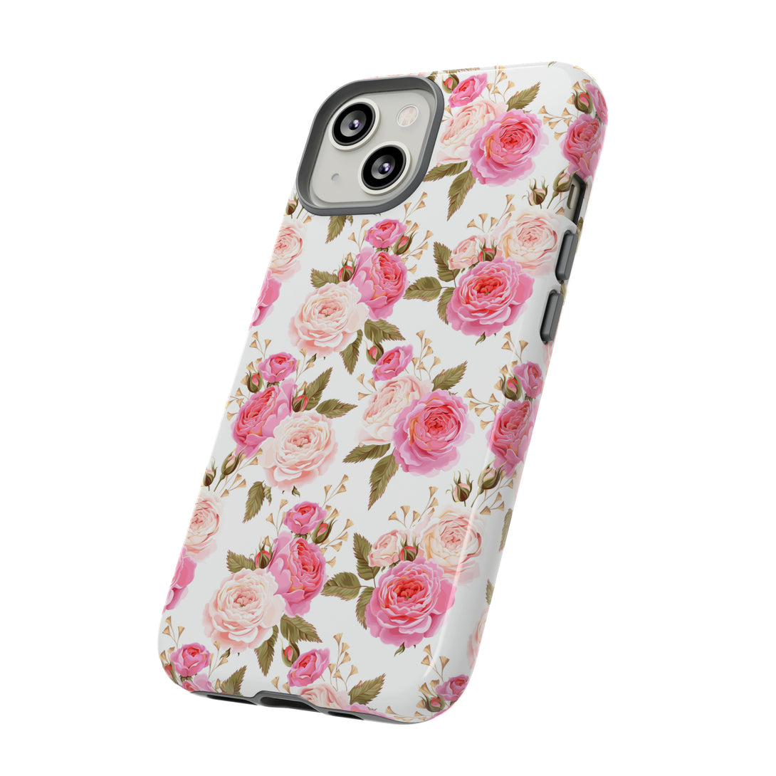 Cabbage Rose Floral Cottagecore Phone Case Phone Case Restrained Grace   