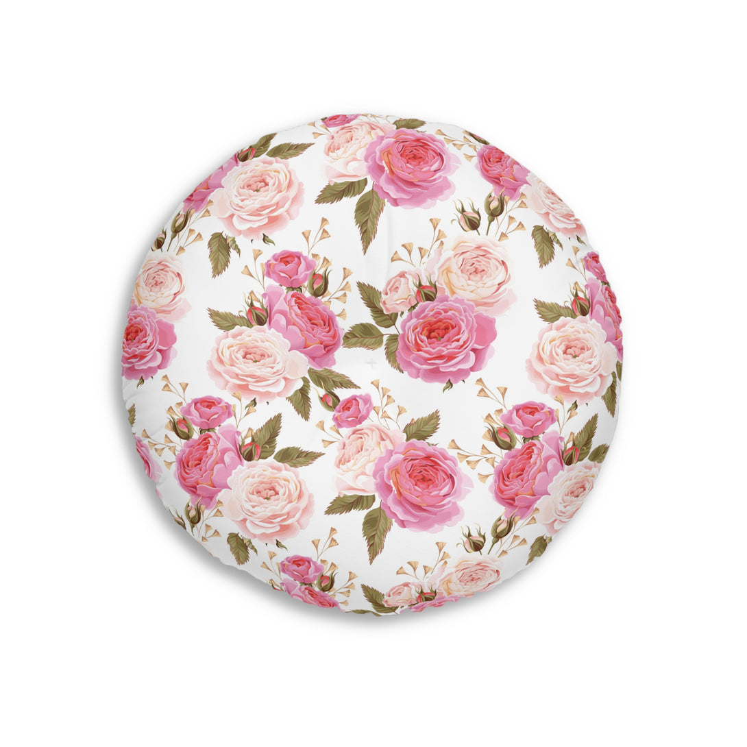 Cabbage Rose Floral Tufted BDSM Kneeling Cushion Cushion Restrained Grace   